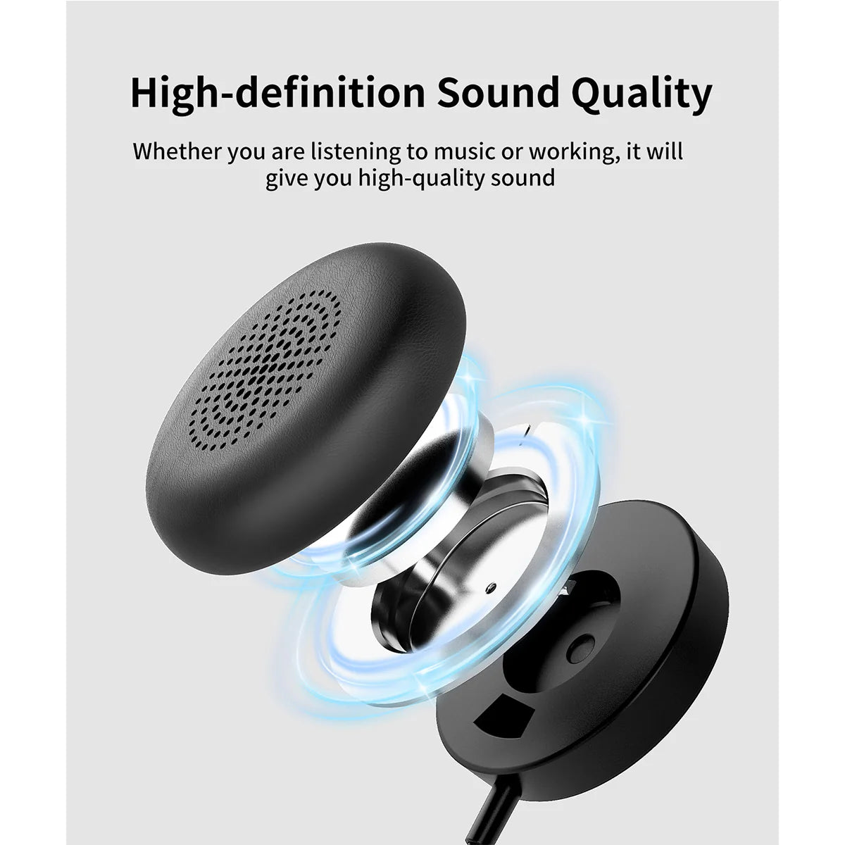 سماعة الألعاب السلكية Onikuma X81 مع منفذ AUX / USB-A / USB-C مقاس 3.5 مم، وميكروفون عازل للضوضاء - أسود