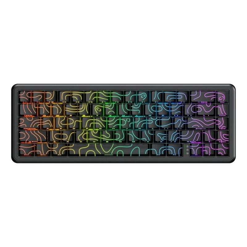 لوحة مفاتيح الألعاب الميكانيكية ONIKUMA G67 بمفاتيح مغناطيسية وإضاءة RGB و67 مفتاحًا وكابل بطول 1.5 متر - أسود