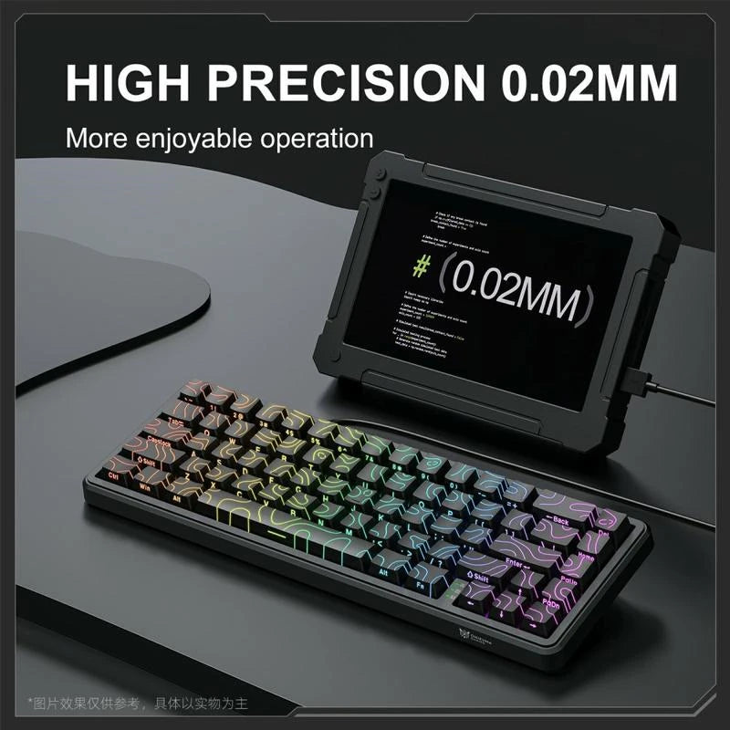 لوحة مفاتيح الألعاب الميكانيكية ONIKUMA G67 بمفاتيح مغناطيسية وإضاءة RGB و67 مفتاحًا وكابل بطول 1.5 متر - أسود