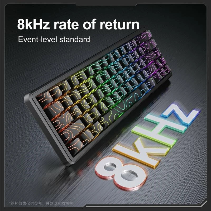 لوحة مفاتيح الألعاب الميكانيكية ONIKUMA G67 بمفاتيح مغناطيسية وإضاءة RGB و67 مفتاحًا وكابل بطول 1.5 متر - أسود