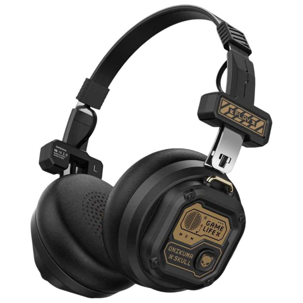 ONIKUMA GT803 Wireless Gaming Headset with Mic, Retro Design, and 50-Hour Battery – Black