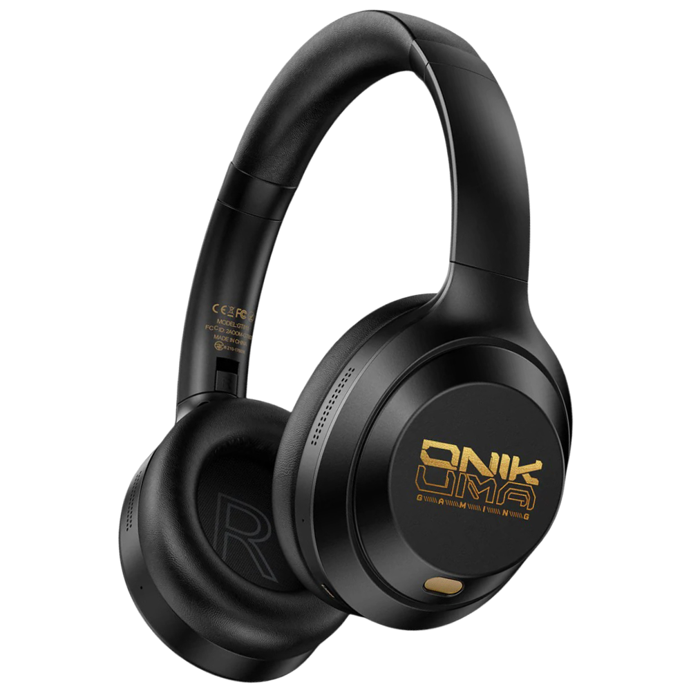 ONIKUMA GT811 Wireless Gaming Headset with Bluetooth 5.3, ANC Noise Cancelling, and 50-Hour Battery – Black