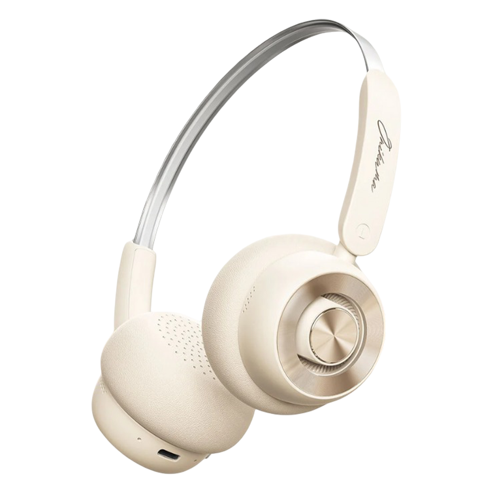 ONIKUMA GT820 Wireless Bluetooth Headset with Bluetooth 5.4, Low Latency, Type-C Charging, and 65-Hour Battery – Beige