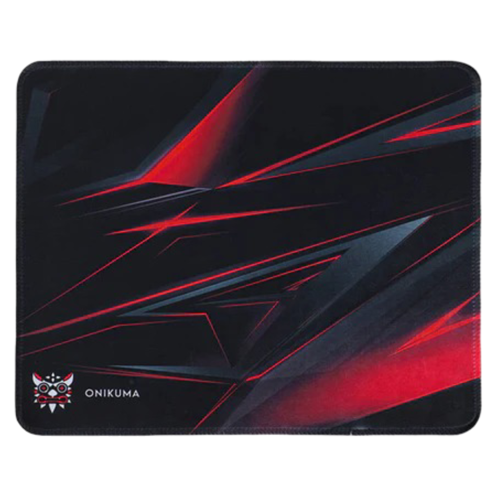 ONIKUMA MP002 Gaming Mouse Pad with Anti-Slip Rubber Base – 350×300×2mm – Black/Red
