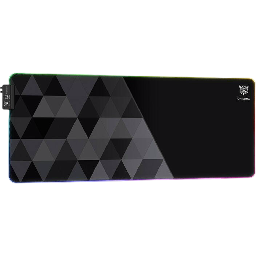 ONIKUMA MP006 RGB Gaming Mouse Pad with Non-Slip Rubber Base – 800×300×4mm – Black