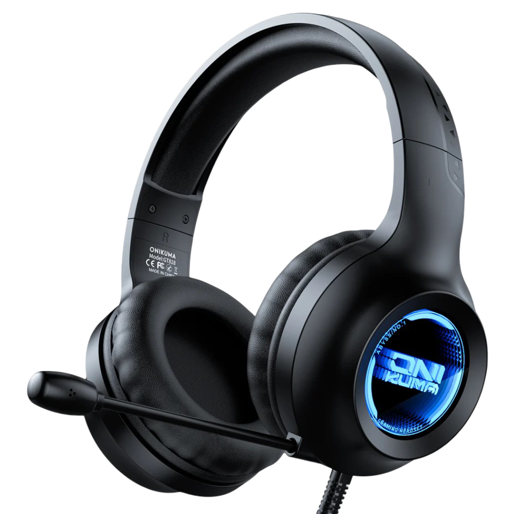 ONIKUMA X36 Wired Gaming Headset with RGB Design and 2.1m Cable – Black
