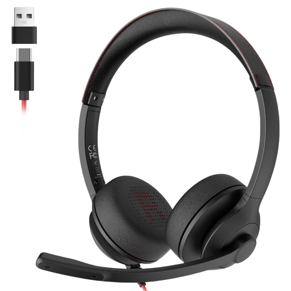 Onikuma X37 Wired Gaming Headset USB and Type-C Connection Stereo Sound 1.8 Meter Cable - Black