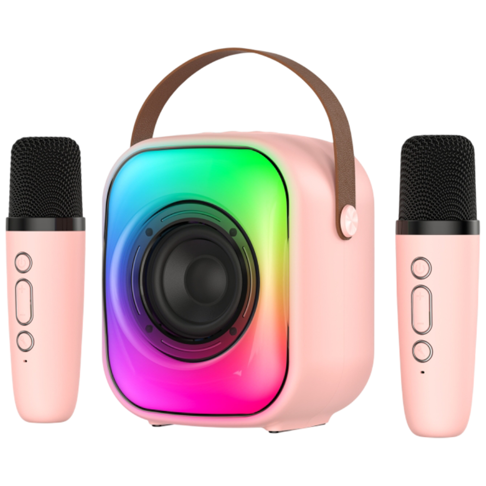 Onikuma L7 Wireless Speaker Bluetooth 5.3 RGB Light with Microphone 5 Hour Battery - Pink