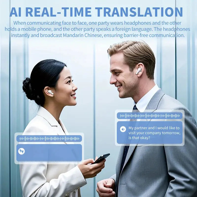 سماعات أذن لاسلكية للألعاب Onikuma T18، بلوتوث 5.3، عزل الضوضاء، ترجمة مباشرة، شحن من النوع C، بطارية تدوم 8 ساعات - أبيض