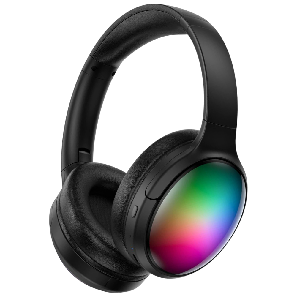 Onikuma B3 Wireless Gaming Headphones Bluetooth 5.3 RGB Light ANC Mic 45 Hour Battery - Black