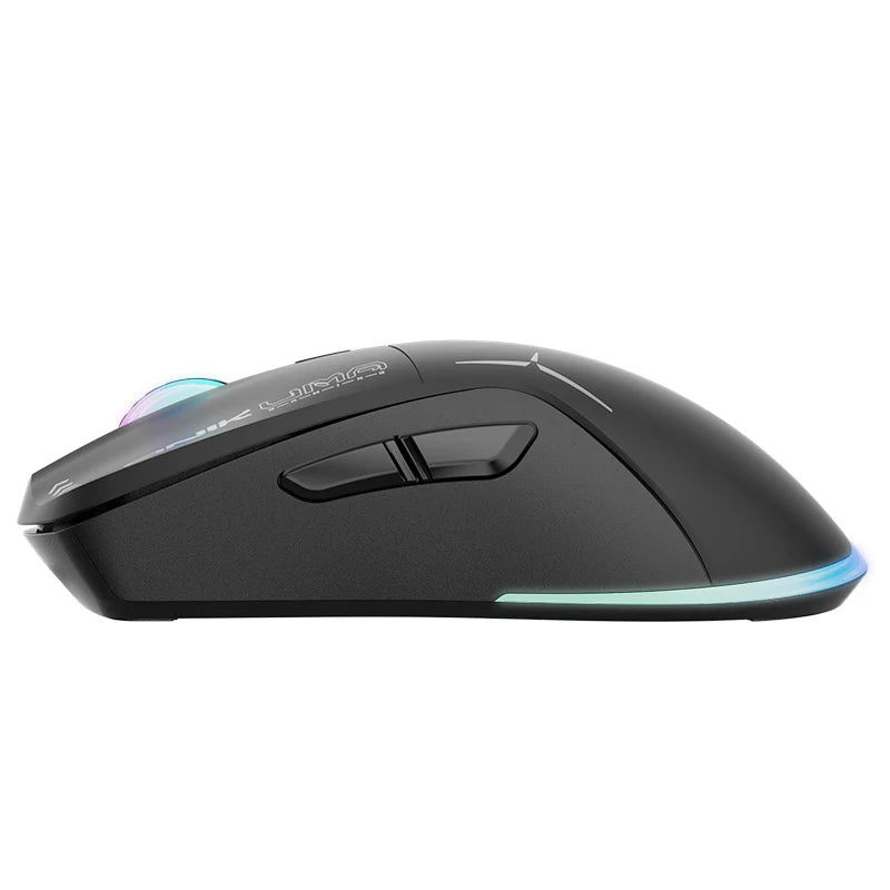 ماوس الألعاب ثنائي الوضع ONIKUMA CW917 مع إضاءة RGB، 4800 نقطة في البوصة، واتصال 2.4 جيجا بايت + USB - أسود