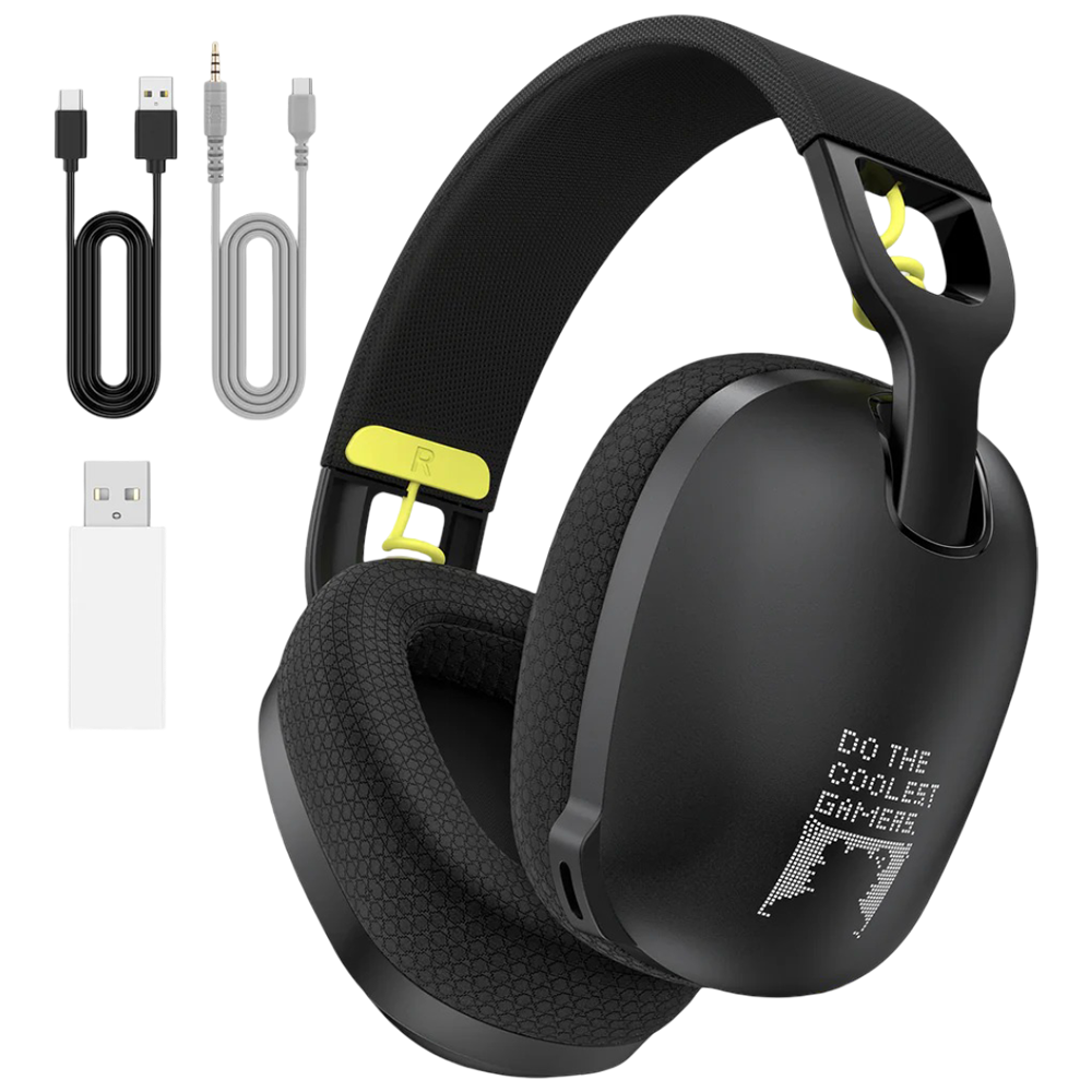 ONIKUMA B2 Wireless Headset with 2.4G and Bluetooth 5.3 Dual-Mode, IPX5 Waterproof Design, and 25-Hour Battery – Black