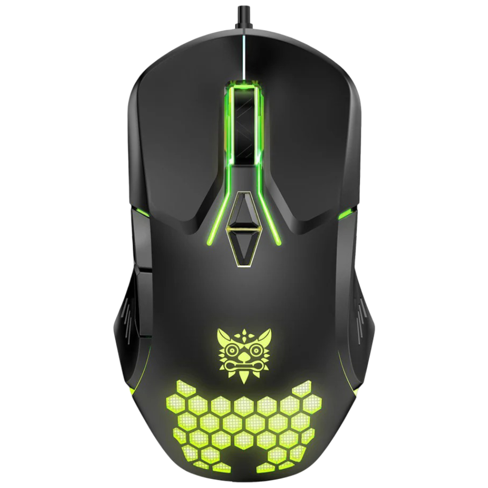 ONIKUMA CW902 Wired Gaming Mouse with RGB Lighting, 6400 DPI, 7 Programmable Buttons, and USB Connection – Black
