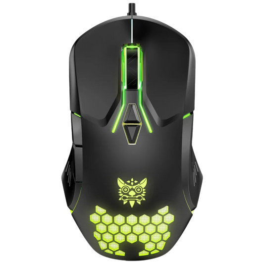 ONIKUMA CW902 Wired Gaming Mouse with RGB Lighting, 6400 DPI, 7 Programmable Buttons, and USB Connection – Black