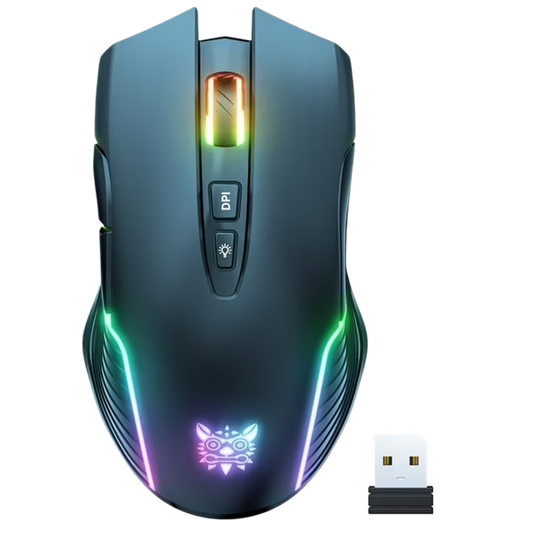 ONIKUMA CW905 Wireless Gaming Mouse with 2.4GHz USB Connection, RGB Lighting, and 3600 DPI – Black