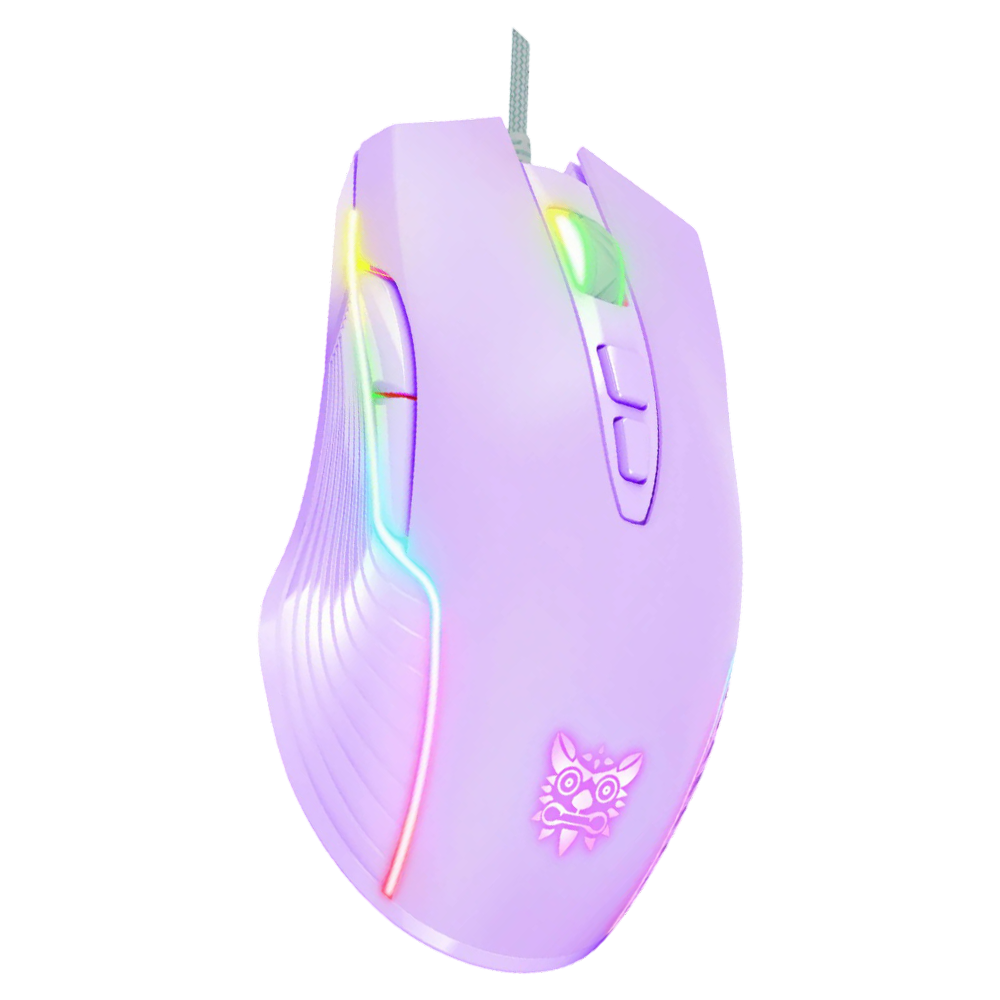 ONIKUMA CW905 Wired Gaming Mouse with RGB Lighting, 6400 DPI, 7 Buttons, USB Connection, and 1.5m Cable – Purple