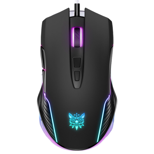 ONIKUMA CW905 Wired Gaming Mouse with RGB Lighting, 6400 DPI, 7 Buttons, USB Connection, and 1.5m Cable – Black