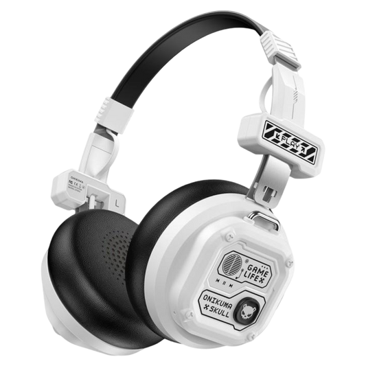 ONIKUMA GT803 Wireless Gaming Headset with Mic, Retro Design, and 50-Hour Battery – White