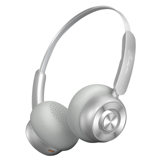 ONIKUMA GT820 Wireless Bluetooth Headset with Bluetooth 5.4, Low Latency, Type-C Charging, and 65-Hour Battery – Silver and Gray