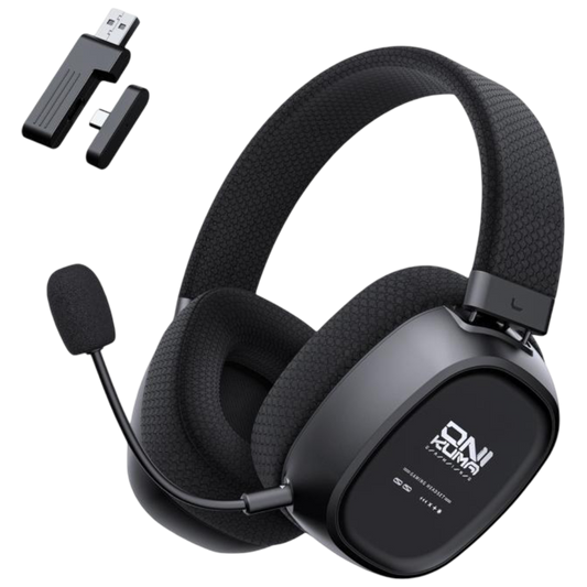 ONIKUMA GT839 Tri-Mode Wireless Gaming Headset with Mic and 45-Hour Battery – Black