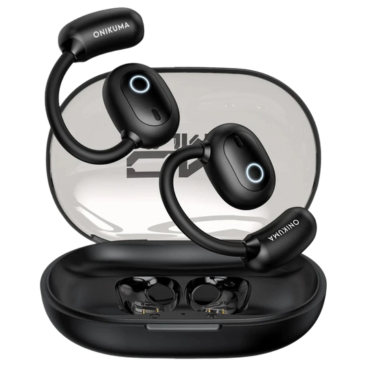 ONIKUMA T25 Wireless Earbuds with Bluetooth 5.4, Open-Ear Design, and 6-Hour Battery – Black