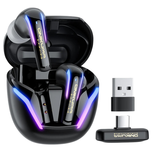 ONIKUMA T27 Wireless Earbuds with Bluetooth 5.3, Waterproof Design, Digital Display, and 6-Hour Battery – Black