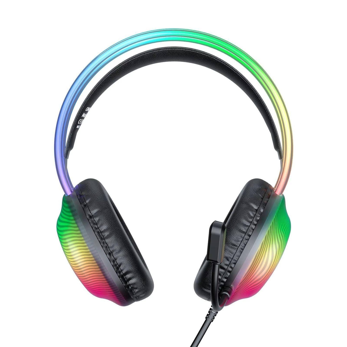 سماعة الألعاب السلكية ONIKUMA X29 مع إضاءة RGB وميكروفون لتقليل الضوضاء وكابل بطول 2.2 متر - أسود