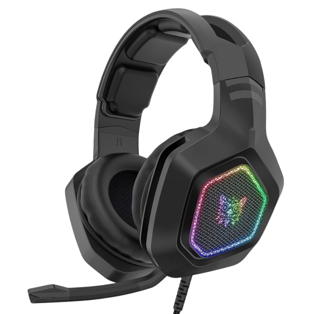 ONIKUMA K10 Wired Gaming Headset with RGB Lighting, Built-in Mic, and 1.5m Cable – Black