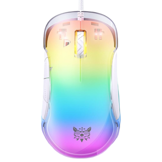 ONIKUMA CW925 Wired Gaming Mouse with RGB Lighting, 12800 DPI, 7 Buttons, USB Connection, and 1.5m Cable – White