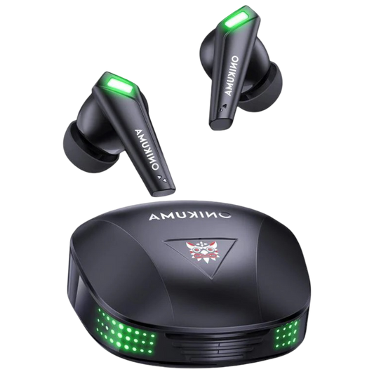 Onikuma T308 Wireless Gaming Earphones Bluetooth 5.3 Type-C Charging 6 Hour Battery - Black