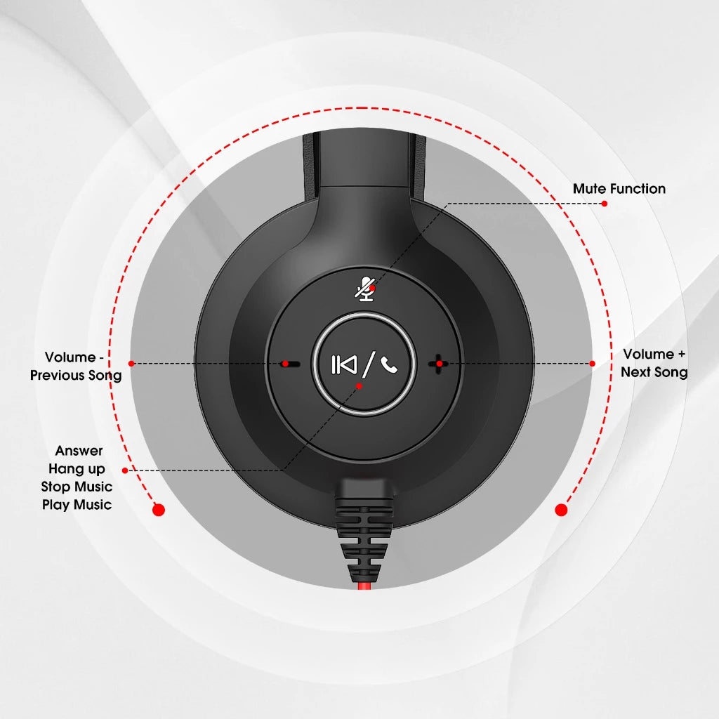 سماعة رأس سلكية للألعاب Onikuma X37، اتصال USB وType-C، صوت ستيريو، كابل بطول 1.8 متر - أسود